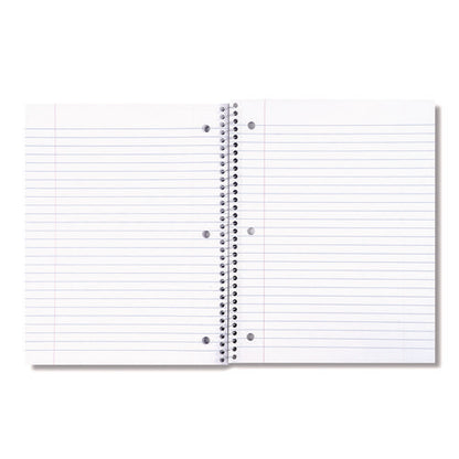 Wirebound Notebook, 1-subject, Wide/legal Rule, Black Cover, (70) 10.5 X 8 Sheets