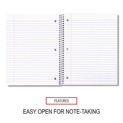 Wirebound Notebook, 1-subject, Wide/legal Rule, Assorted Cover Colors, (70) 10.5 X 8 Sheets, 4/pack