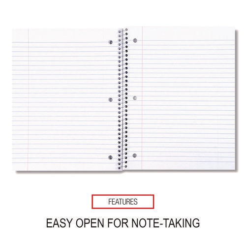Wirebound Notebook, 1-subject, Wide/legal Rule, Assorted Cover Colors, (70) 10.5 X 8 Sheets, 4/pack