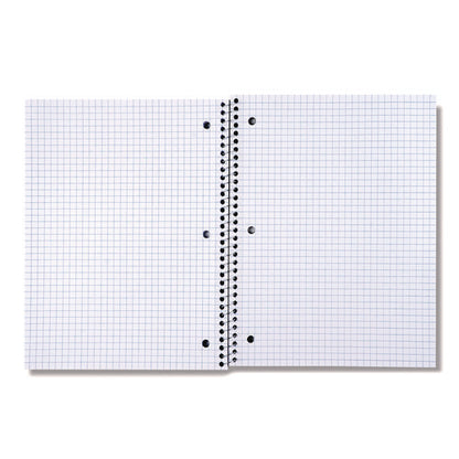 Wirebound Notebook, 1-subject, Quadrille Rule (4 Sq/in), Assorted Cover Colors, (70) 10.5 X 8 Sheets, 4/pack