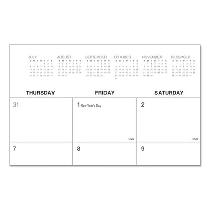 Desk Pad Calendar, 22 X 17, White Sheets, Black Binding, Clear Corners, 12-month (jan To Dec): 2026