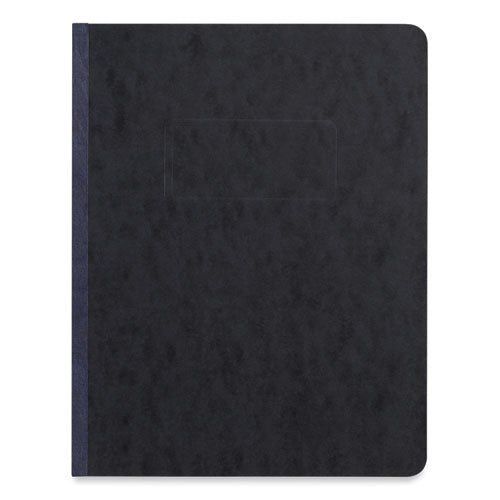 Pressboard Report Cover, Two-piece Prong Fastener, 3" Capacity, 8.5 X 11, Black/black