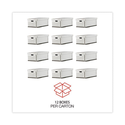 Medium-duty Easy Assembly Storage Box, Legal Files, White, 12/carton