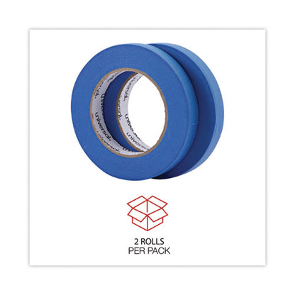 Premium Blue Masking Tape With Uv Resistance, 3" Core, 18 Mm X 54.8 M, Blue, 2/pack