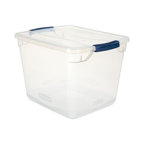 Clever Store Basic Latch-lid Container, 7.5 Gal, 13.37" X 18.75" X 10.5", Clear