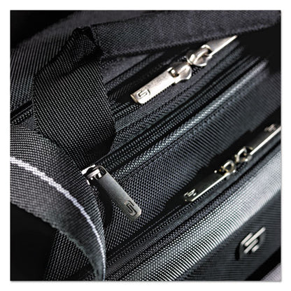 Pro Checkfast Briefcase, Fits Devices Up To 17.3", Polyester, 17 X 5.5 X 13.75, Black