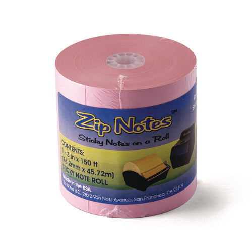 Dispenser Refill Roll, Unruled, Approx: 600 3 X 3 Sheets, 3" X 150 Ft Roll, Pink