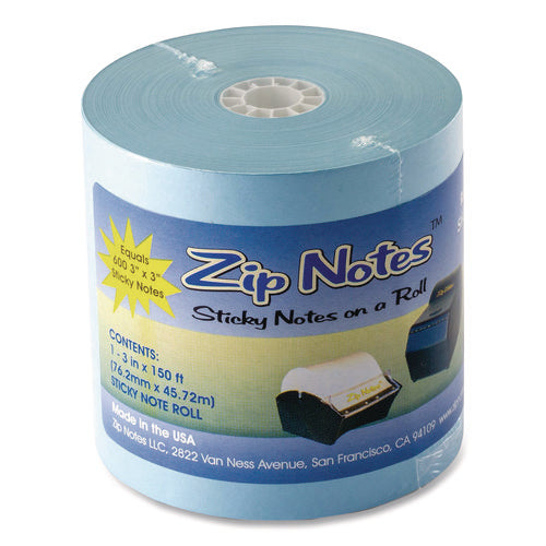 Dispenser Refill Roll, Unruled, Approx: 600 3 X 3 Sheets, 3" X 150 Ft Roll, Blue