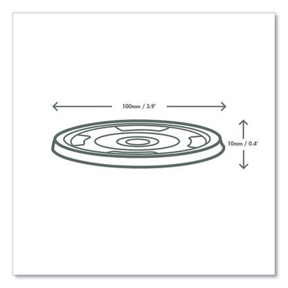 96 Series Cold Cup Lids, Fits Vegware 96-series Cold Cups, Plastic, Clear, 1,000/carton