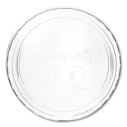 Portion Pot Lids, Fits Vegware 2 Oz To 4 Oz Portion Pots, Plastic, Clear, 2,000/carton