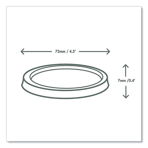 Portion Pot Lids, Fits Vegware 2 Oz To 4 Oz Portion Pots, Plastic, Clear, 2,000/carton