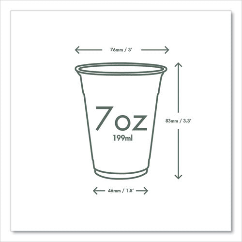 76-series Cold Cup, 7 Oz, Plastic, Clear/green, 1,000/carton