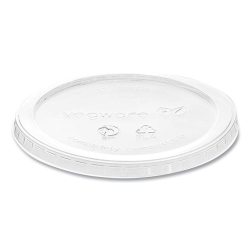 Round Deli Pot Lids, Compostable, For 8 Oz To 32 Oz Deli Containers, Clear, Plastic, 500/carton