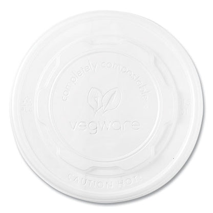 115-series Flat Hot Lids, Compostable, For Use With 115-series Soup Containers, White, Plastic, 500/carton