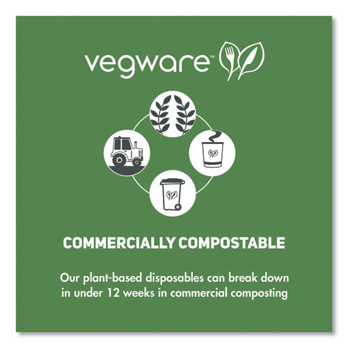89 Series Hot Cup Lids, Fits Vegware 89-series Hot Cups, Plastic, White, 1,000/carton