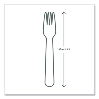 White Cpla Cutlery, General Purpose Fork, Plastic, White, 1,000/carton
