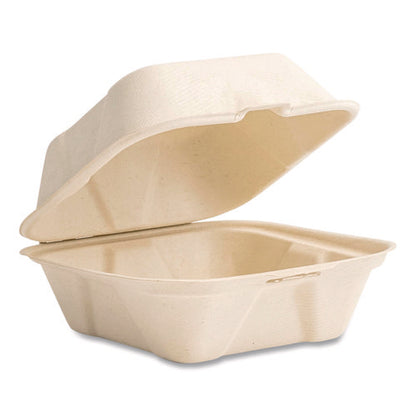 Nourish Molded Fiber Takeout Containers, Compostable, 5.9 X 5.9 X 2.9, White, Sugarcane, 400/carton
