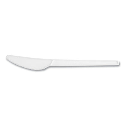 White Cpla Cutlery, General Purpose Knife, Plastic, White, 1,000/carton