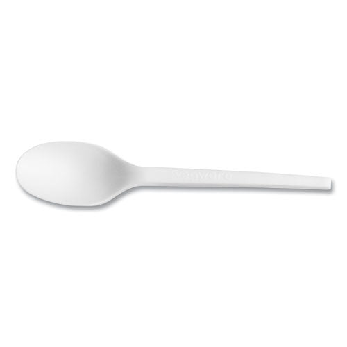 White Cpla Cutlery, General Purpose Spoon, Plastic, 1,000/carton