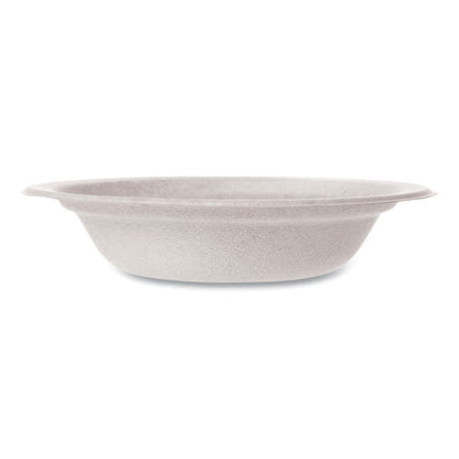 Molded Fiber Tableware, Compostable, Bowl, Sugarcane, 12 Oz, White, 1,000/carton