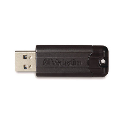 Pinstripe Usb 3.2 Flash Drive, 32 Gb, Black