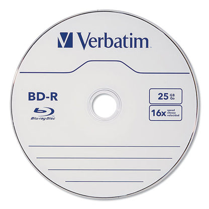 Bd-r Blu-ray Disc, 25 Gb, 16x, White, 10/pack