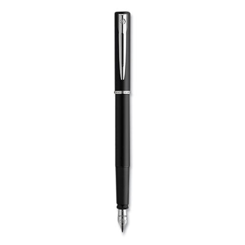 Allure Fountain Pen, Fine Point, Blue Ink, Black/silver Barrel