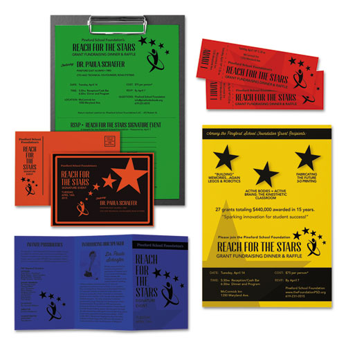 Color Cardstock -"primary" Assortment, 65 Lb Cover Weight, 8.5 X 11, Assorted, 50/pack