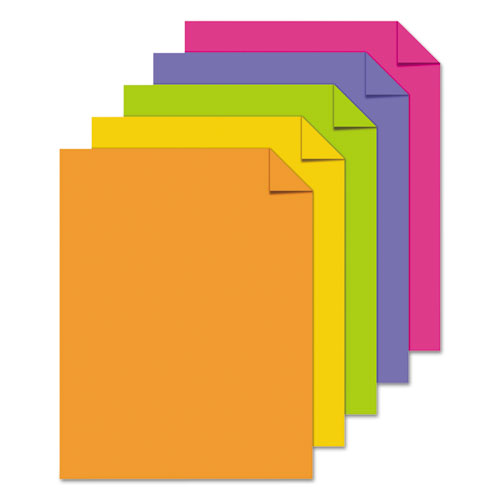 Color Cardstock -"happy" Assortment, 65 Lb Cover Weight, 8.5 X 11, Assorted, 250/pack
