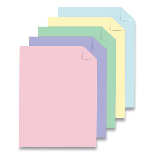 Color Cardstock, 65 Lb Cover Weight, 8.5 X 11, Assorted Spectrum Colors, 75/pack