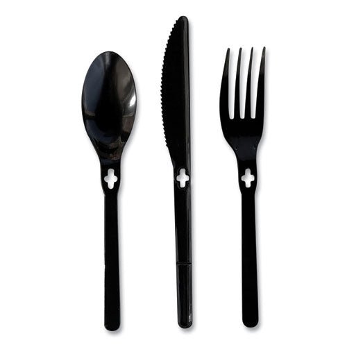 Spoon Wego Polystyrene, Spoon, Plastic, Black, 1,000/carton