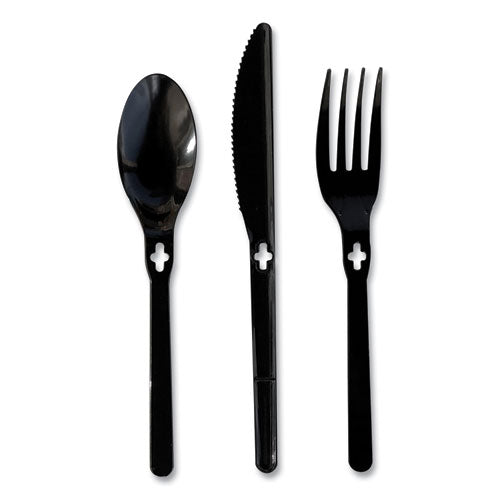 Knife Wego Polystyrene Utensils, Knife, Plastic, Black, 1,000/carton