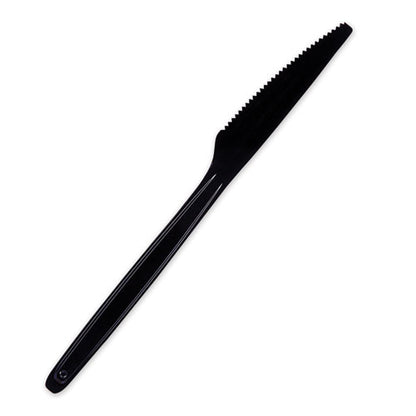 Cutlery For Cutlerease Dispensing System, Mediumweight Knife, Plastic, Black, 960/box