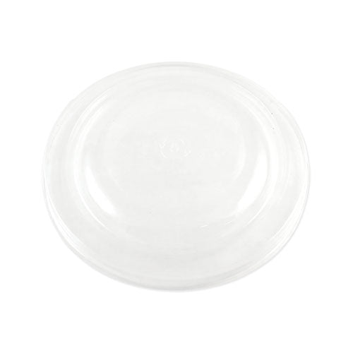 Pla Lids For Fiber Bowls, 7.5" Diameter X 1" H, Clear, Plastic, 300/carton