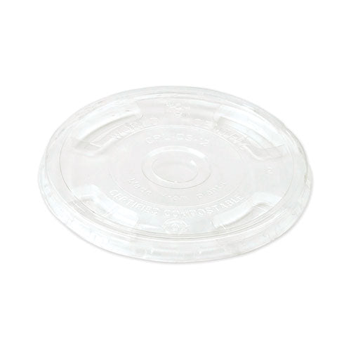 Pla Clear Cold Cup Lids, Flat Lid, Fits 9 Oz To 24 Oz Cold Cups, Plastic, Clear, 1,000/carton