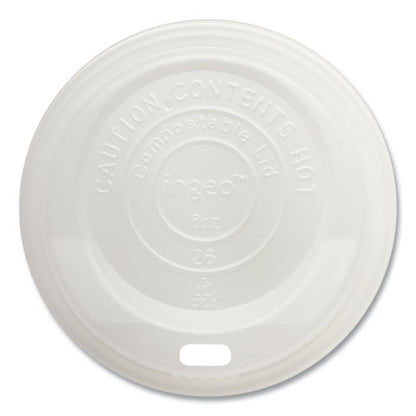 Pla Lids For Hot Cups, Fits 8 Oz Hot Cups, Plastic, White, 1,000/carton
