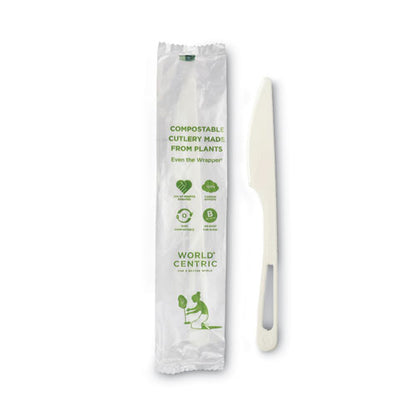 Tpla Compostable Cutlery, Knife, Plastic, White, 750/carton