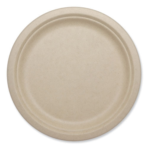 Fiber Plates, Paper, 10.1" Dia, Natural, 800/carton