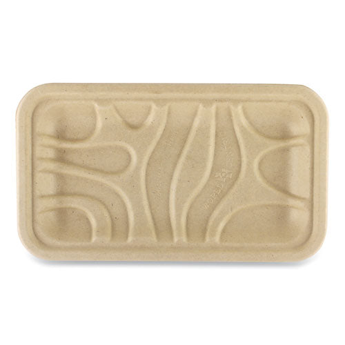 Fiber Trays, Pla Lined, Pfas Free, 8.3 X 4.9 X 0.7, Natural, Paper, 500/carton