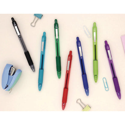 Z-grip Ballpoint Pen, Retractable, Medium 1 Mm, Assorted Artistic Ink And Barrel Colors, 24/pack