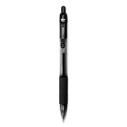 Z-grip Ballpoint Pen, Retractable, Medium 0.7 Mm, Black Ink, Clear/black Barrel, 30/pack