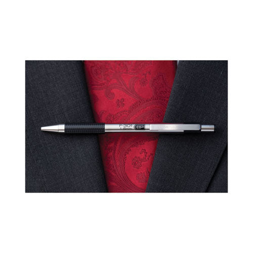 F-301 Ballpoint Pen, Retractable, Fine 0.7 Mm, Assorted Ink And Barrel Colors, 4/pack
