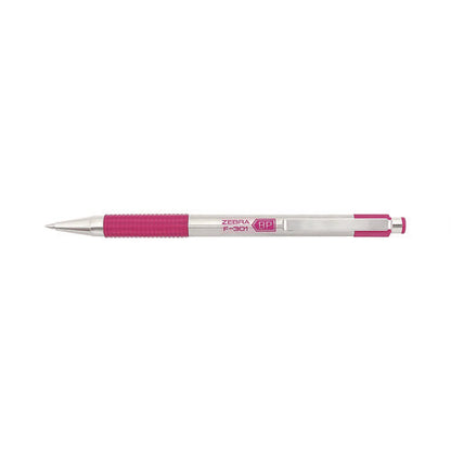 F-301 Breast Cancer Awareness Ballpoint Pen, Retractable, Fine 0.7 Mm, Black Ink, Stainless Steel/pink Barrel