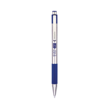 G-301 Gel Pen, Retractable, Medium 0.7 Mm, Blue Ink, Stainless Steel/blue Barrel, 2/pack