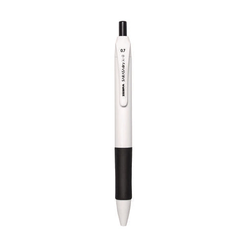 Sarasa Dry X1+ Gel Pen, Retractable, Medium 0.7 Mm, Black Ink, White/black Barrel, 12/pack