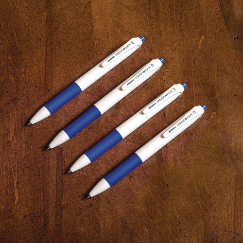 Sarasa Dry X1+ Gel Pen, Retractable, Medium 0.7 Mm, Blue Ink, White/blue Barrel, 12/pack
