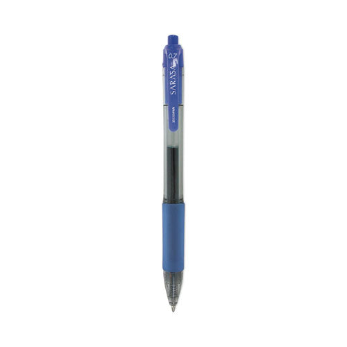 Sarasa Dry Gel X20 Gel Pen, Retractable, Medium 0.7 Mm, Blue Ink, Clear/blue Barrel, 36/pack