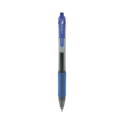 Sarasa Dry Gel X20 Gel Pen, Retractable, Medium 0.7 Mm, Blue Ink, Clear/blue Barrel, 36/pack