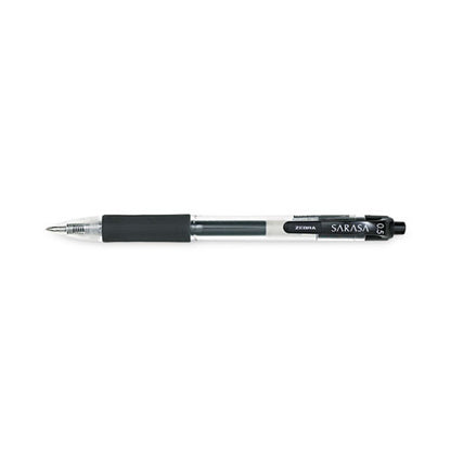 Sarasa Dry Gel X20 Gel Pen, Retractable, Fine 0.5 Mm, Black Ink, Clear/black Barrel, 12/pack