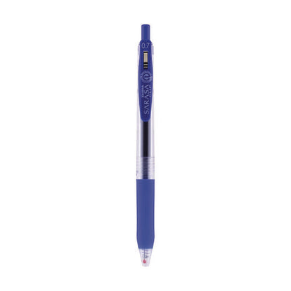 Sarasa Clip Gel Pen, Retractable, Medium 0.7 Mm, Blue Ink, Clear/blue Barrel, 12/pack
